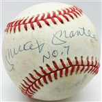Mickey Mantle Signed OAL Baseball w/ No. 7 Inscription (PSA/DNA)
