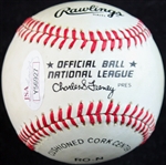 Hank Aaron Near-Mint Signed Vintage Feeney ONL Baseball (JSA)
