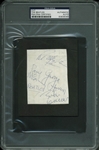 The Beatles: Band Signed 2.75 x 3.75 Album Page w/ Paul McCartney, John Lennon, George Harrison & Ringo Starr (PSA/DNA Encapsulated, Caiazzo & Cox LOAs)