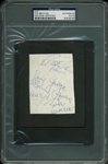 The Beatles: Band Signed 2.75" x 3.75" Album Page w/ Paul McCartney, John Lennon, George Harrison & Ringo Starr (PSA/DNA Encapsulated, Caiazzo & Cox LOAs)