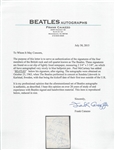The Beatles: Band Signed 2.75 x 3.75 Album Page w/ Paul McCartney, John Lennon, George Harrison & Ringo Starr (PSA/DNA Encapsulated, Caiazzo & Cox LOAs)