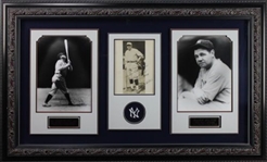 Babe Ruth Impressive Signed & Inscribed 8" x 10" Photo in Custom Framed Display (PSA/DNA)