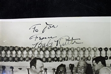 Babe Ruth Signed 8 x 10 Boxing Photo (PSA/DNA)