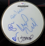 Pearl Jam: Group Signed Drumhead in Custom Framed Display (PSA/DNA)