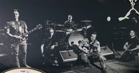 Pearl Jam: Group Signed Drumhead in Custom Framed Display (PSA/DNA)