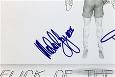 AC/DC (4) Angus Young, Malcolm, Johnson & Williams Signed Flick Of The Switch Album Cover (PSA/DNA)