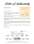 AC/DC (4) Angus Young, Malcolm, Johnson & Williams Signed Flick Of The Switch Album Cover (PSA/DNA)