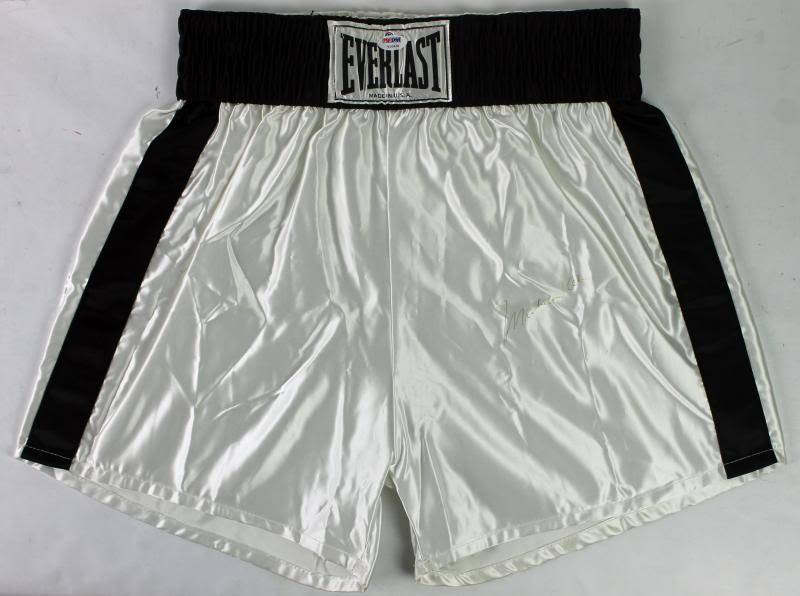 Lot Detail - Muhammad Ali Signed White Everlast Boxing Trunks (Ali Holo ...