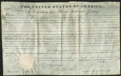 John Quincy Adams Signed Presidential Land Grant Document c. 1825 (PSA/DNA)