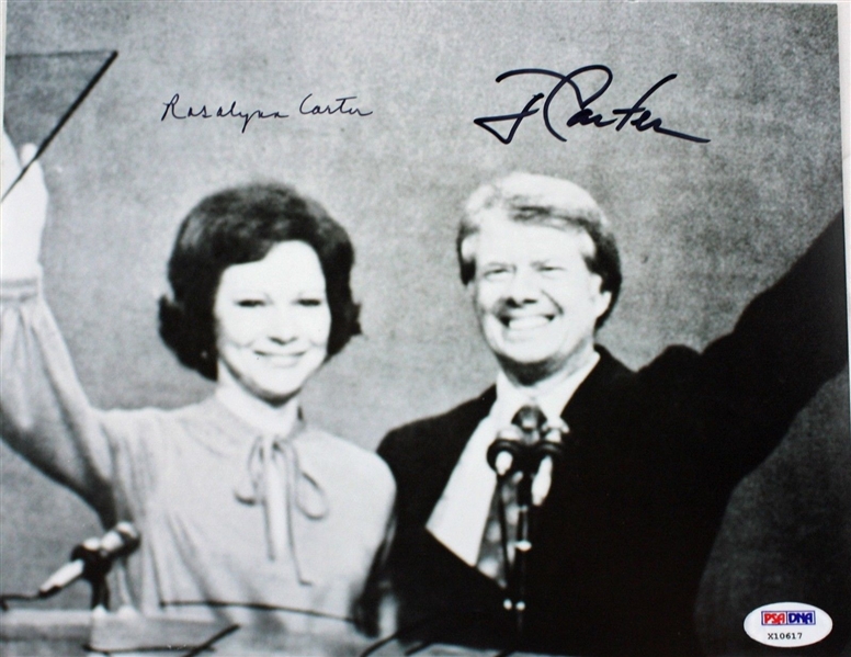 Jimmy & Rosalynn Carter Dual Signed 8" x 10" Photo (PSA/DNA)