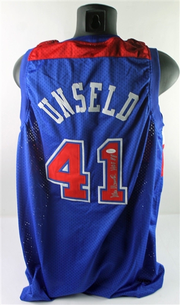Wes Unseld Uncommon Signed Bullets Jersey w/ "HOF 88" (JSA)