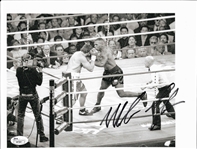 Mike Tyson Signed Fighting-Era 8 x 10 Boxing Photo (JSA)