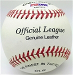 Jim Catfish Hunter Signed Near-Mint Baseball (PSA/DNA)