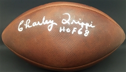 Charley Trippi Rare Signed Vintage The Duke NFL Leather Football w/ HOF 68 (JSA)