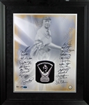 Cy Young Winners Multi-Signed 16 x 20 Framed Display w/ Glavine, Cone, Blue, Perry & Others (PSA/DNA)