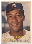 Elston Howard Signed 1957 Topps Baseball Card (PSA/JSA Guaranteed)