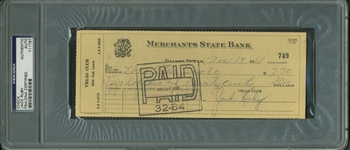 Jack Ruby RARE Signed & Hand Written 1961 Check (PSA/DNA Encapsulated)