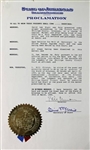 Bill Clinton Rare Signed Execution Proclamation as Gov. of Arkansas (PSA/DNA)