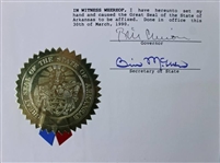 Bill Clinton Rare Signed Execution Proclamation as Gov. of Arkansas (PSA/DNA)