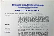 Bill Clinton Rare Signed Execution Proclamation as Gov. of Arkansas (PSA/DNA)