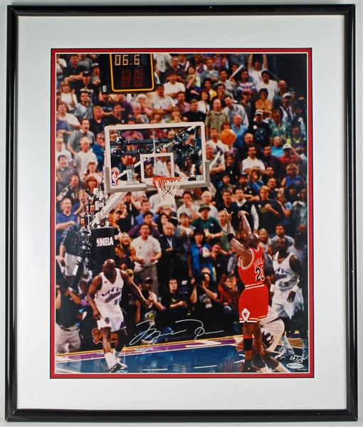 Michael Jordan Ltd. Ed. Signed & Framed 16" x 20" "The Shot" Photo (UDA)
