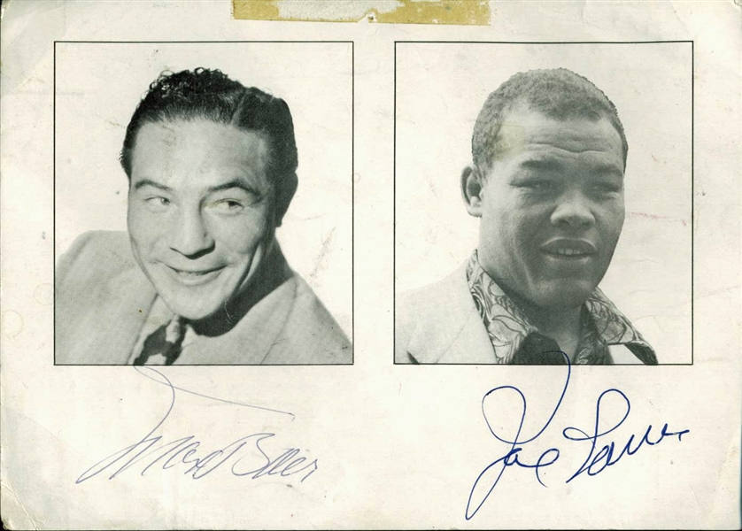 Joe Louis & Max Baer Signed 5" x 7" Photo (JSA)