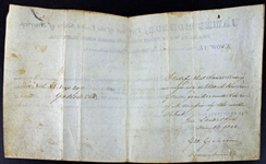 President James Monroe Signed 1824 Land Grant (PSA/DNA)