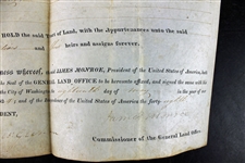 President James Monroe Signed 1824 Land Grant (PSA/DNA)