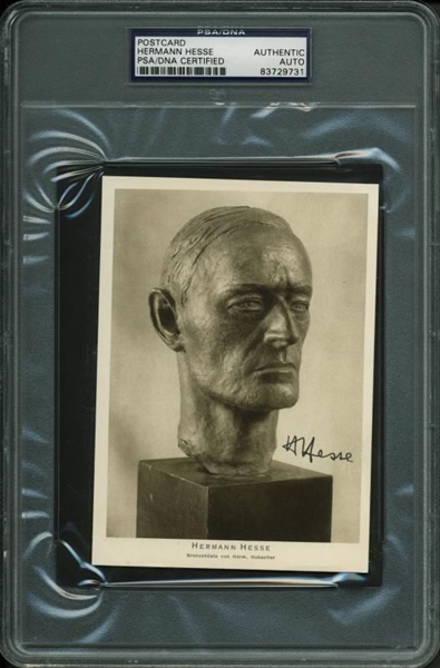 SIDDARTHA: Hermann Hesse Signed 4" x 6" Postcard (PSA/DNA Encapsulated)