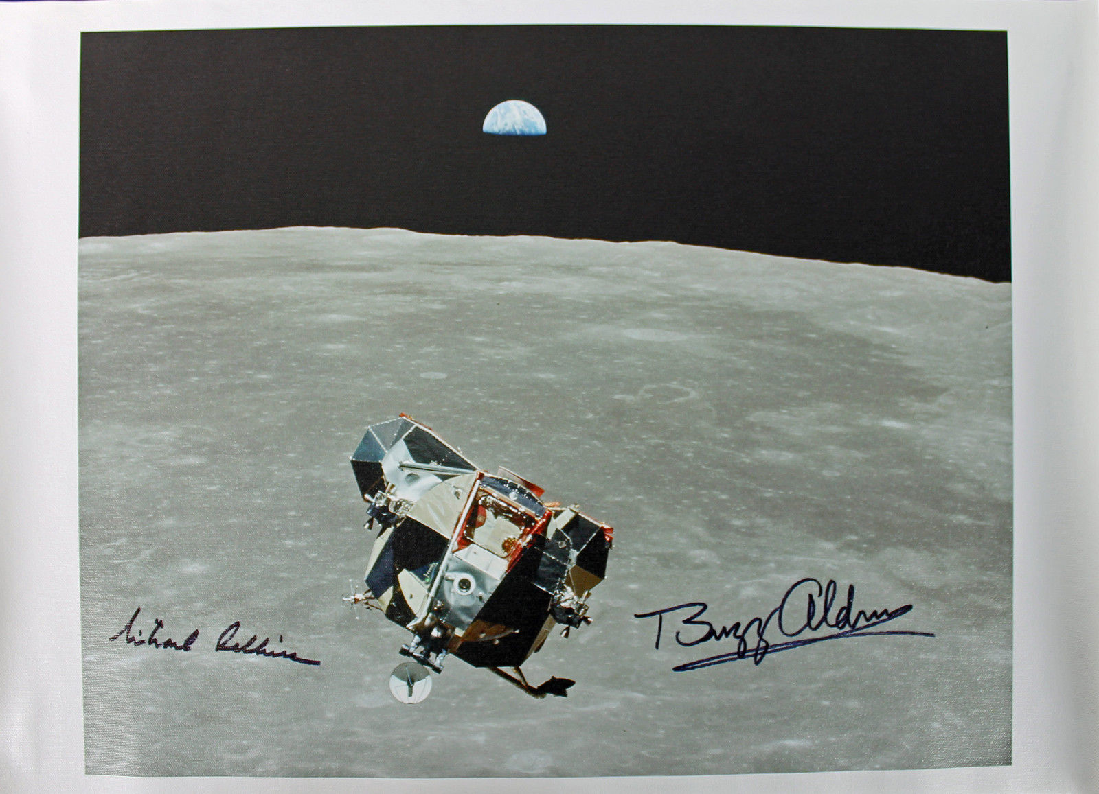 Lot Detail - Apollo 11: Buzz Aldrin & Michael Collins Dual-Signed 16" X ...