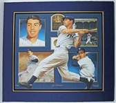 Joe DiMaggio Large & Impressive Signed & Matted Limited Edition Danny Day Giclee (32 x 36)(PSA/DNA)
