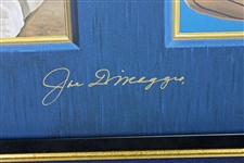 Joe DiMaggio Large & Impressive Signed & Matted Limited Edition Danny Day Giclee (32 x 36)(PSA/DNA)
