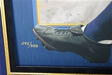 Joe DiMaggio Large & Impressive Signed & Matted Limited Edition Danny Day Giclee (32 x 36)(PSA/DNA)