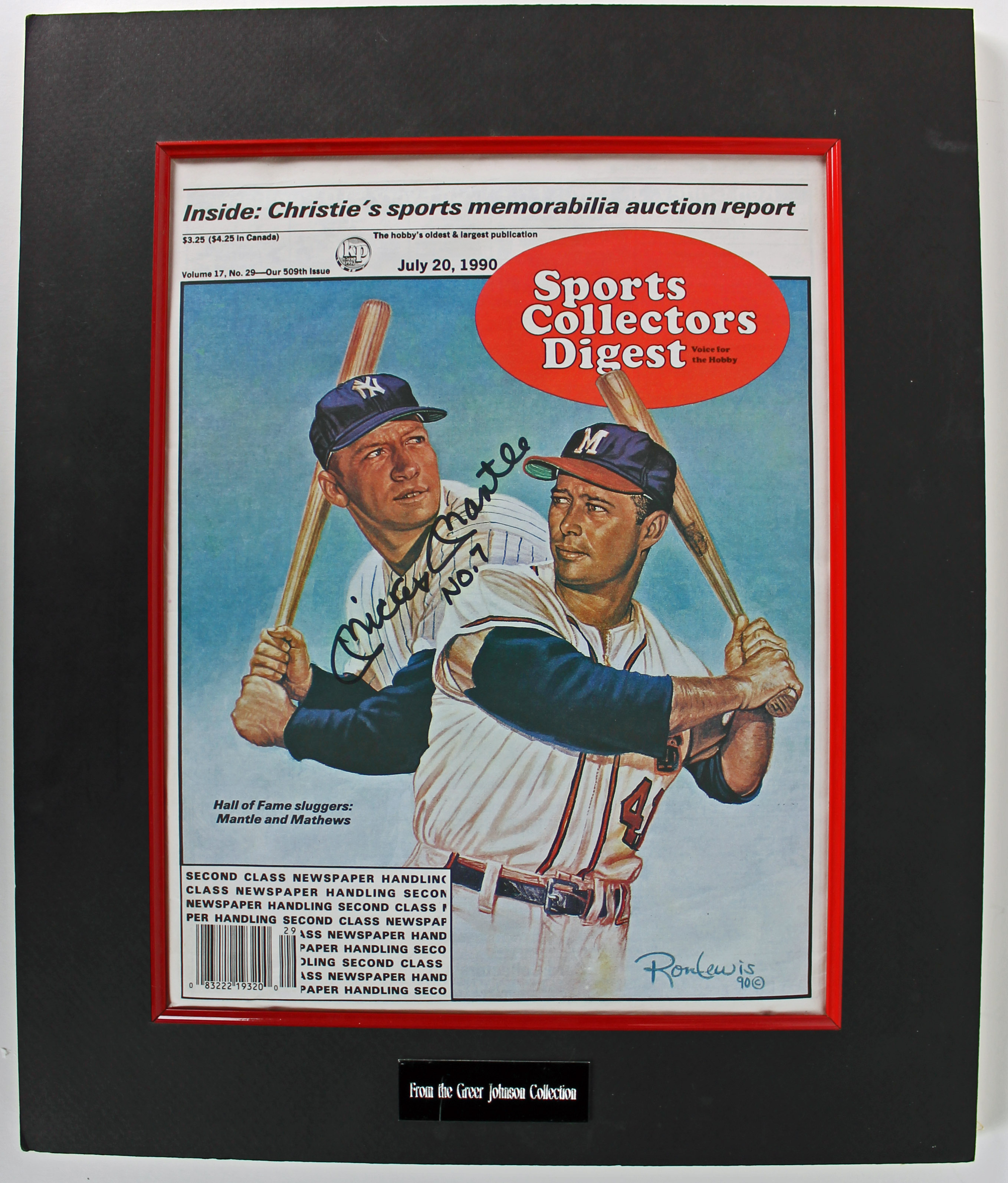 Lot Detail - Mickey Mantle Signed & Matted "Sports Collector's Digest ...