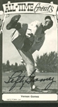 Lot of Two (2) Signed All-Time Great 3 x 5 Post Cards w/ Koufax & Gomez (JSA)