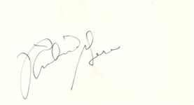 Richard Gere Vintage Signed 3 x 5 Index Card (PSA/JSA Guaranteed)