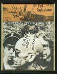 R.E.M Group Signed 11 x 14 Barcelona 1995 Set List (PSA/DNA)