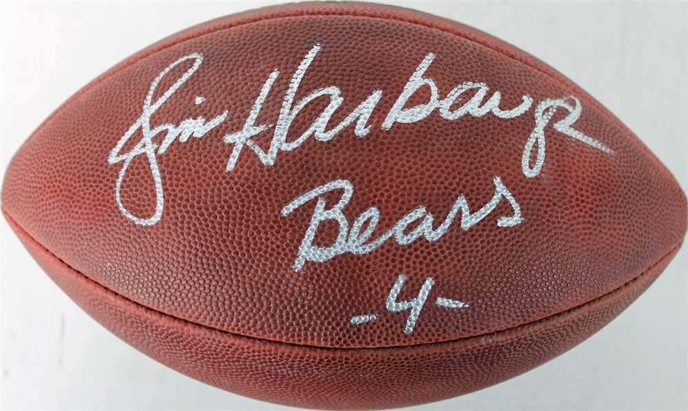 Jim Harbaugh Signed & Inscribed "Bears" Official NFL Football (PSA/DNA)