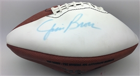 Jim Brown Signed White Panel NFL Football (JSA)