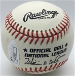 Lot of Three (3) Signed Official Baseballs w/ Eddie Basinski, Glenn Mickens & Juan Marichal (JSA)