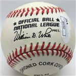 Lot of Three (3) Signed Official Baseballs w/ Eddie Basinski, Glenn Mickens & Juan Marichal (JSA)