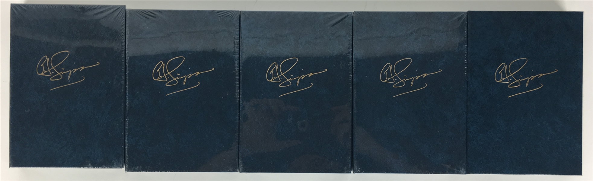 Lot of Five (5) Limited Edition Signed O.J. Simpson Hard Cover Books (PSA/JSA Guaranteed)