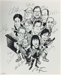 The Rock Bottom Remainders Signed 11 x 17 Lithograph w/ King, Groening & Others (PSA/JSA Guaranteed)