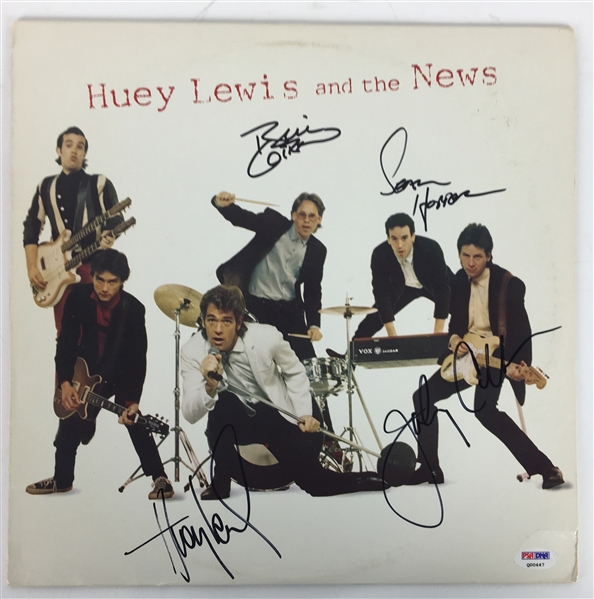 Huey Lewis & The News Band Signed Album w/ 4 Signatures! (PSA/DNA)