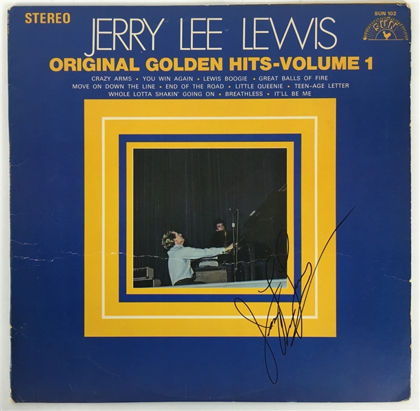 Jerry Lee Lewis Signed "Golden Hits" Album (PSA/DNA)