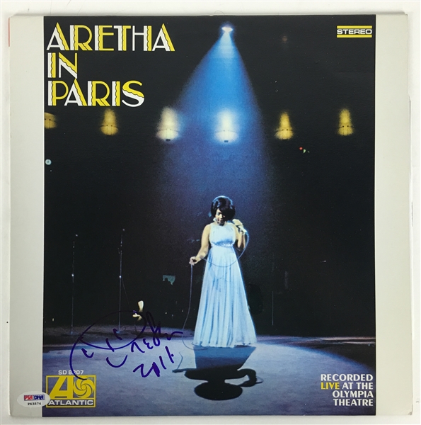 Aretha Franklin Signed "Aretha In Paris" Album (PSA/DNA)
