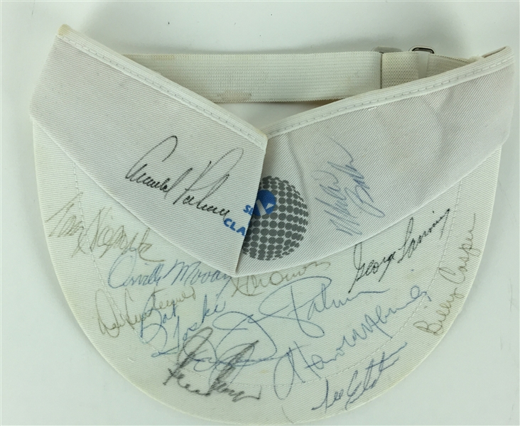 Golf Greats Multi-Signed Visor w/ Palmer, Casper & Others (PSA/JSA Guaranteed)