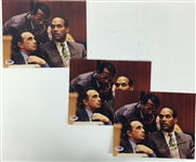 Lot of Three (3) O.J. Simpson & Johnny Cochran Dual Signed 8 x 10 Trail Photos (PSA/DNA)
