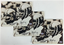 Lot of Three (3) O.J. Simpson &  Al Cowlings Dual Signed 8 x 10 Black & White Photos (PSA/DNA)