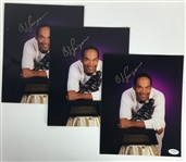 Lot of Three (3) O.J. Simpson Signed 8 x 10 Heisman Trophy Photographs (JSA)